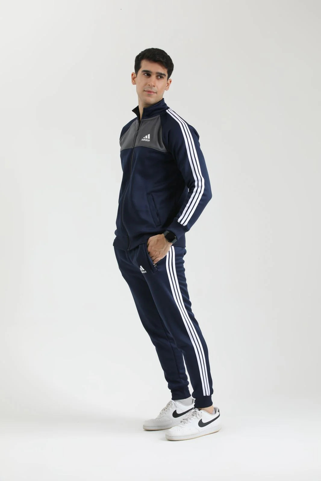ADIDS UNISEX TRACKSUIT Blue 3 tapes TO7