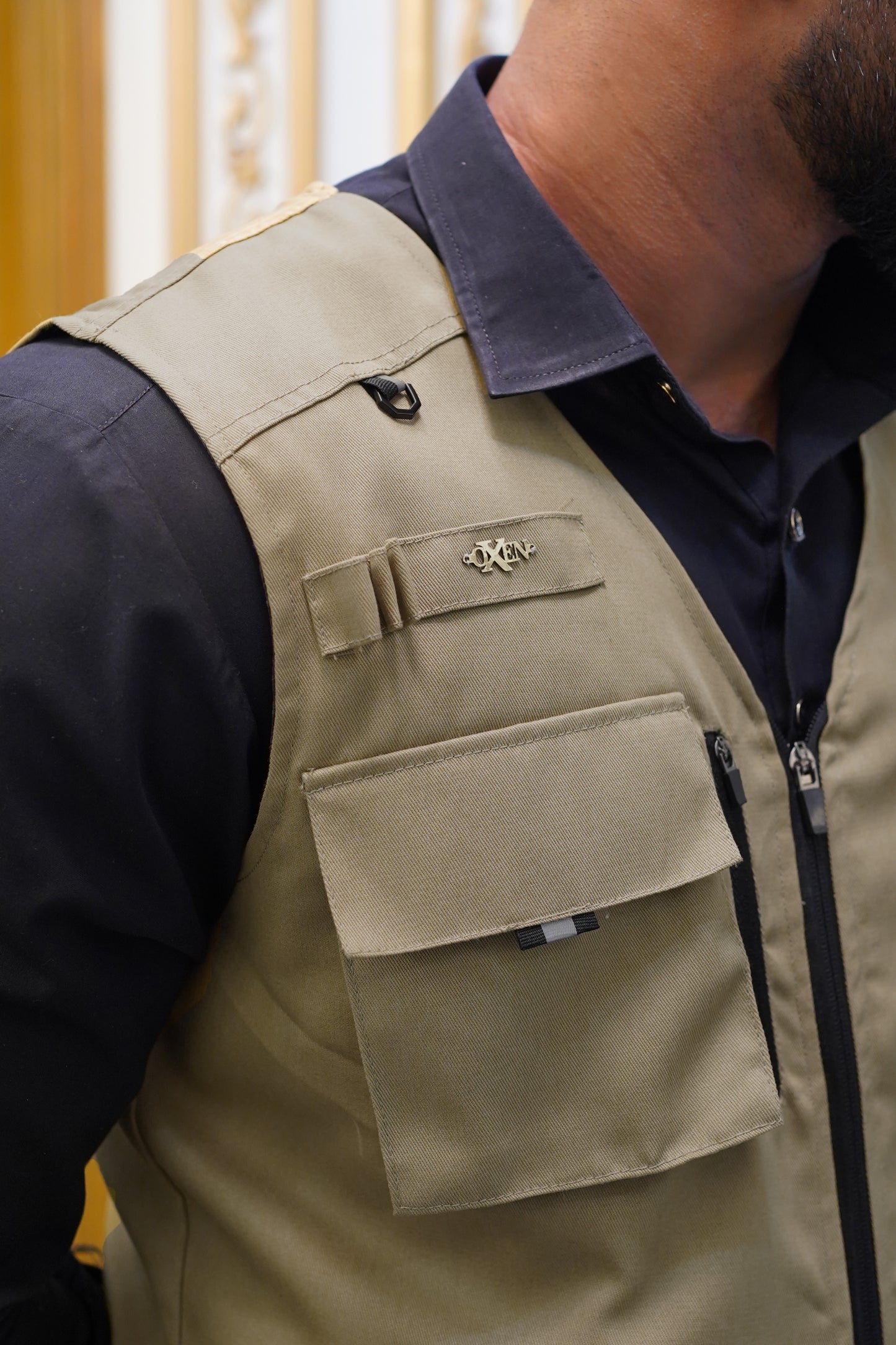 Premium Twill Cotton jeans Sidu Four Pocket Jacket Beige SDJkt-25