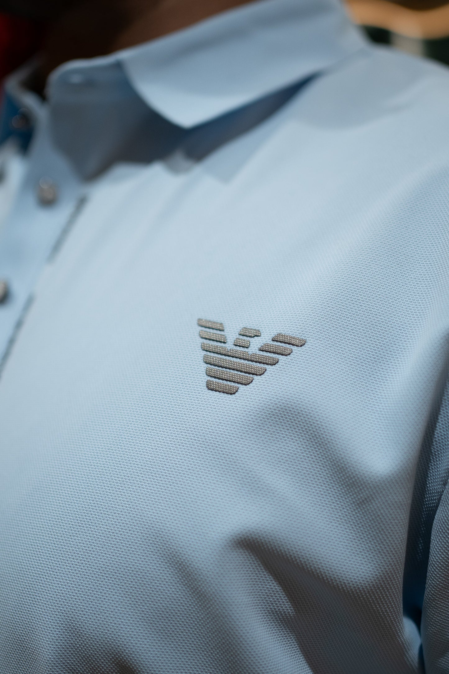 ITALIAN TEXTURED STITCHLESS POLO SHIRT LVPS-04 LIGHT SKY BLUE