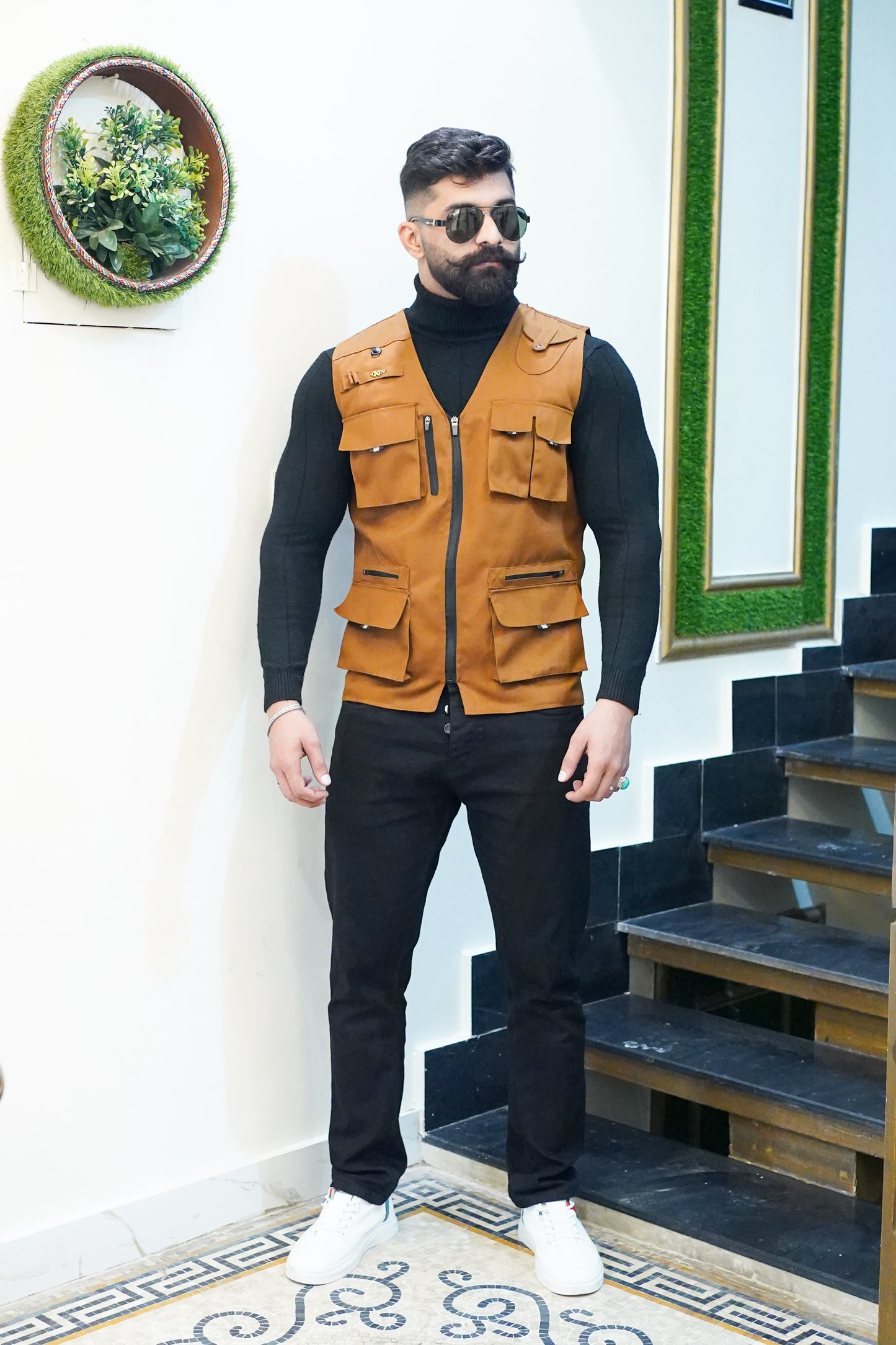 Premium Twill Cotton jeans Sidu Four Pocket Jacket Brown  SDJkt-09