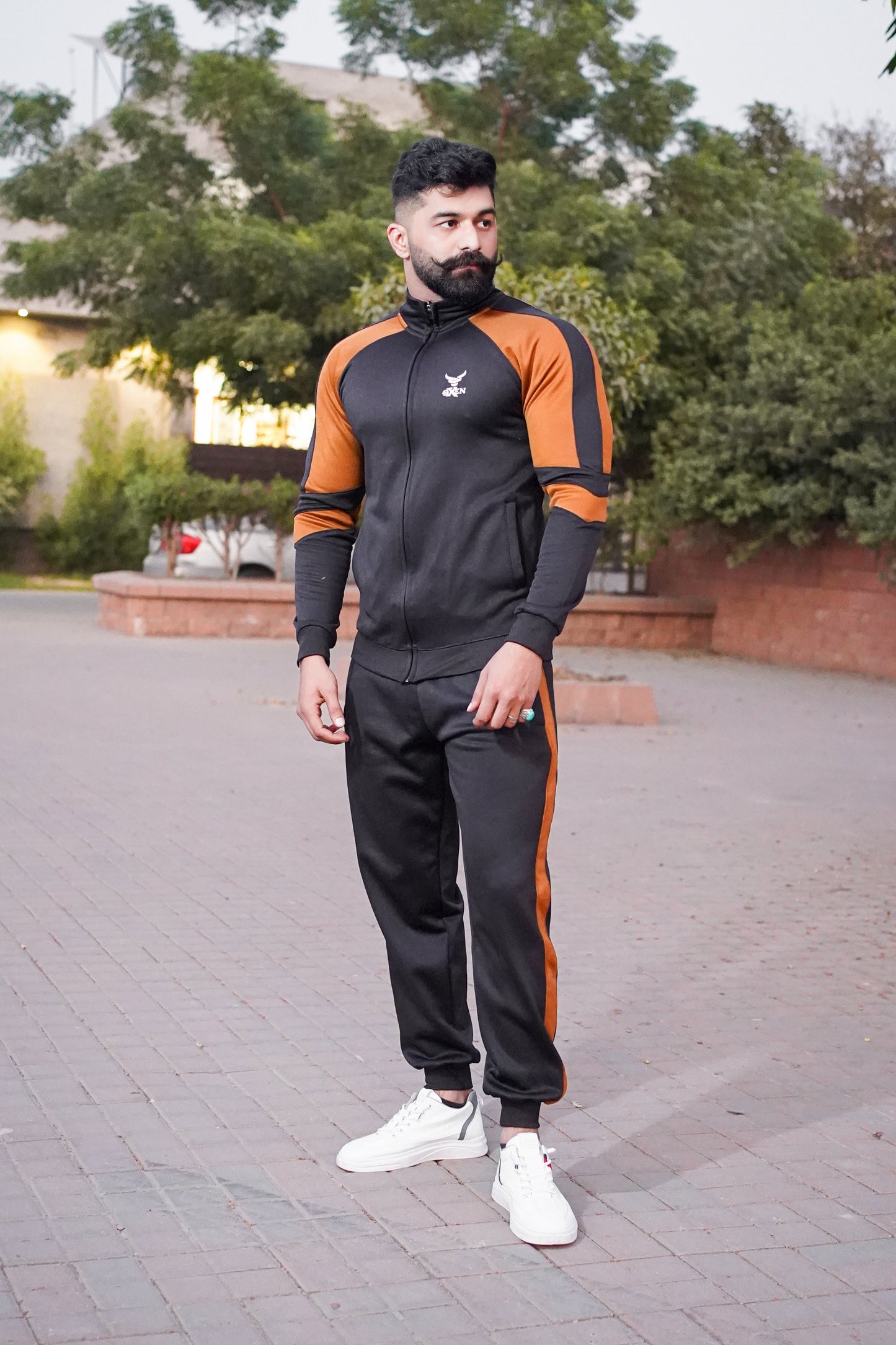 Oxen UNISEX Black and Brown  PANAL TRACKSUIT SW#T06