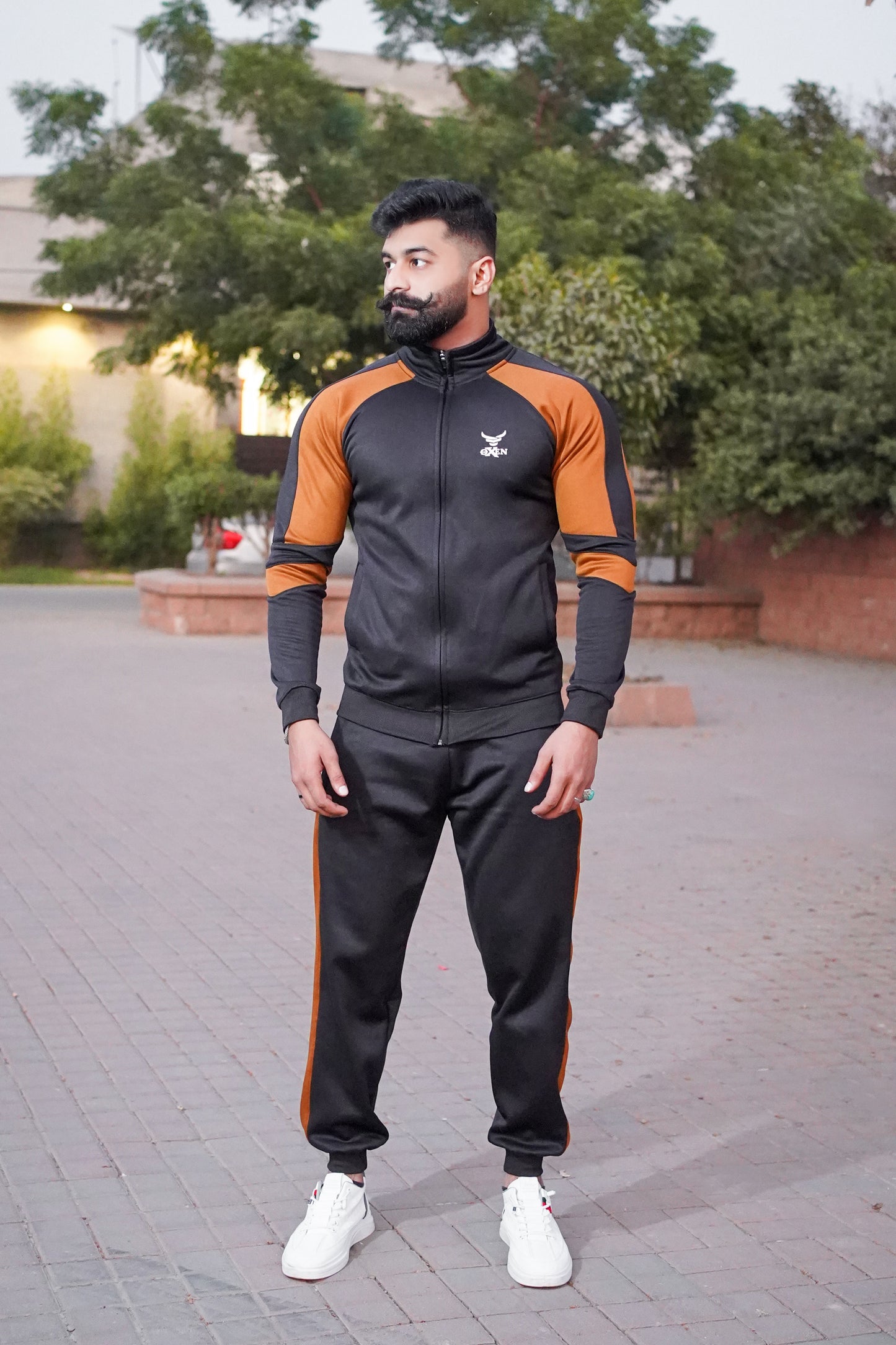 Oxen UNISEX Black and Brown  PANAL TRACKSUIT SW#T06