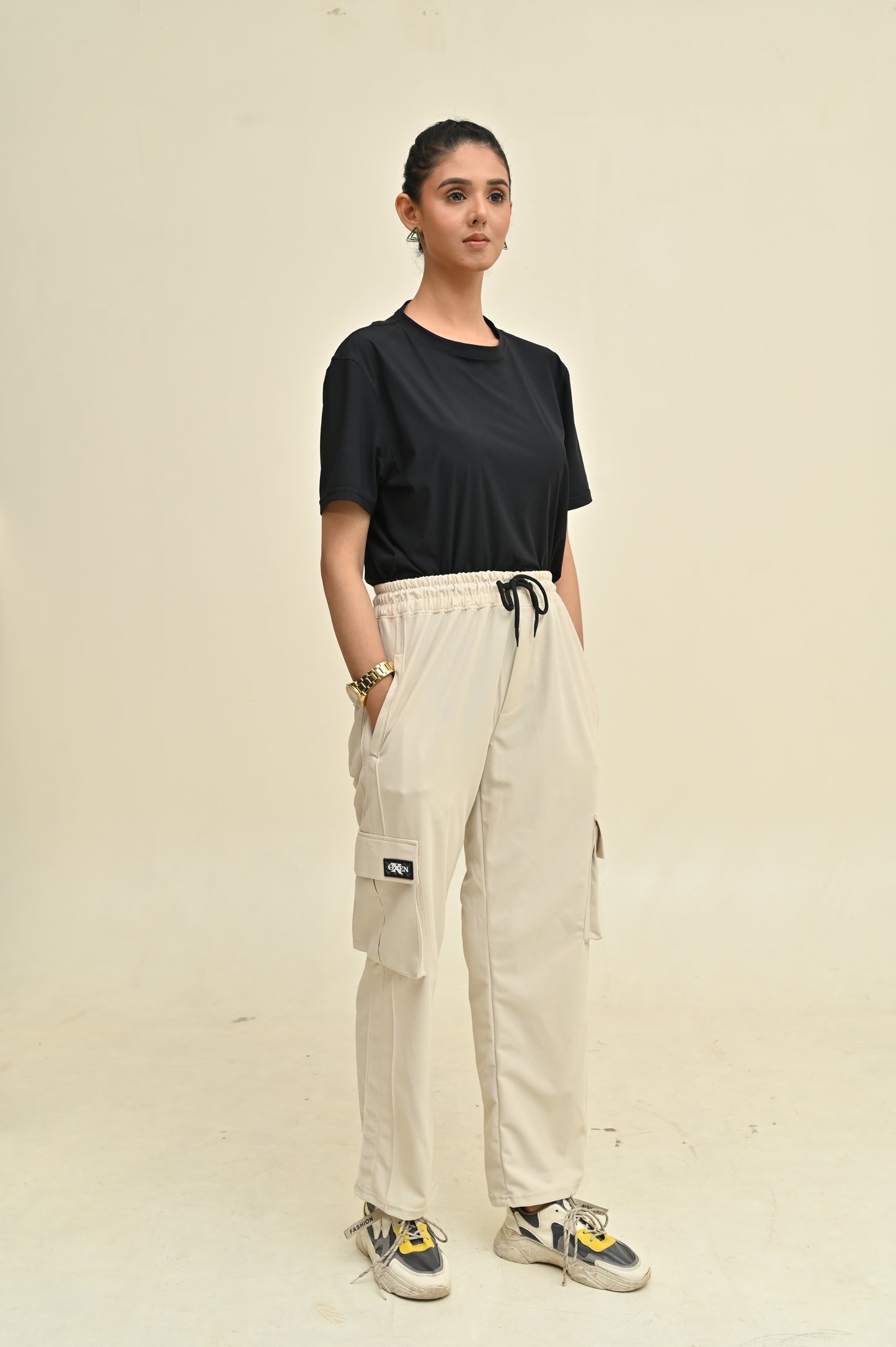 Women 6 Pockets Cargo Trouser #T03