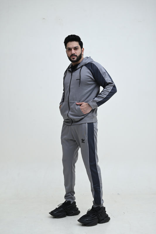 ADIDS UNISEX LIGHT & DARK GREY PANAL TRACKSUIT SW#T04