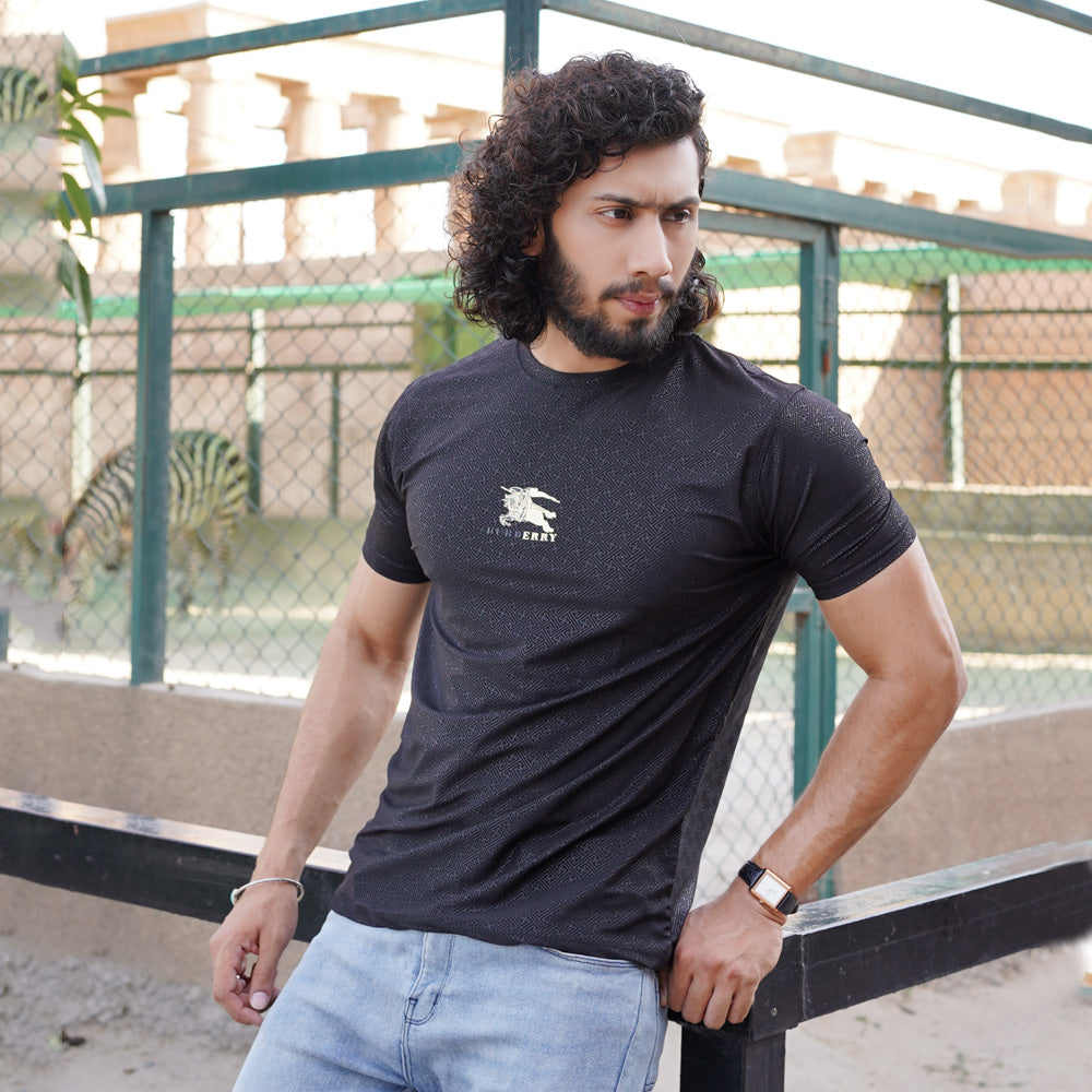 Barbry embossed Designer Slim fit T Shirts