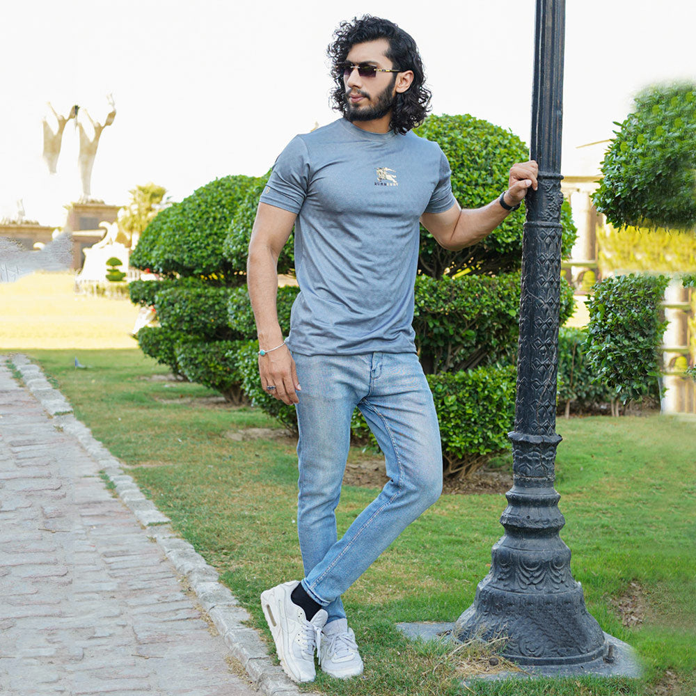 Barbry embossed Designer Slim fit T Shirts