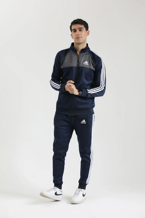 ADIDS UNISEX TRACKSUIT Blue 3 tapes  TO7
