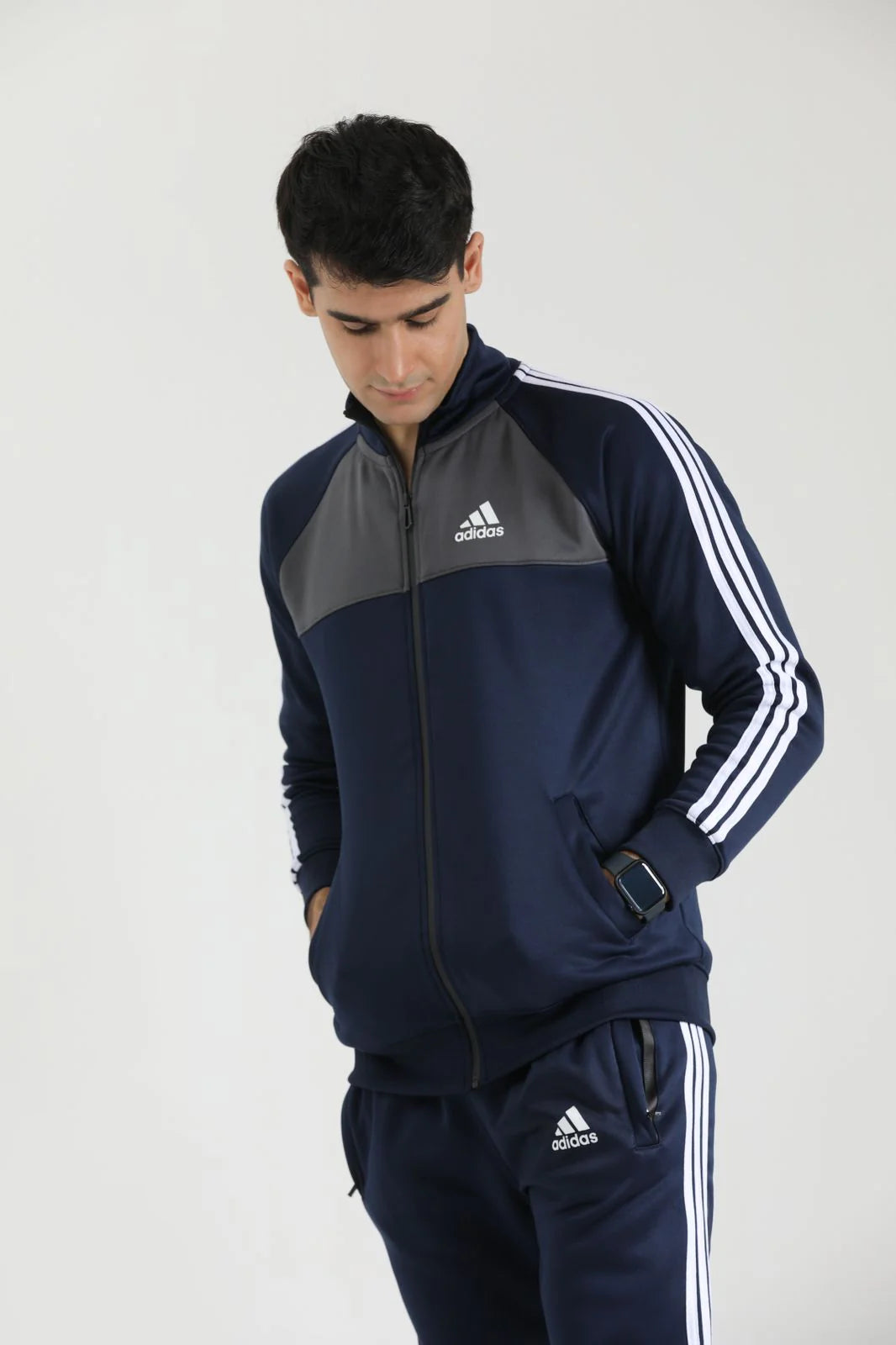 ADIDS UNISEX TRACKSUIT Blue 3 tapes  TO7