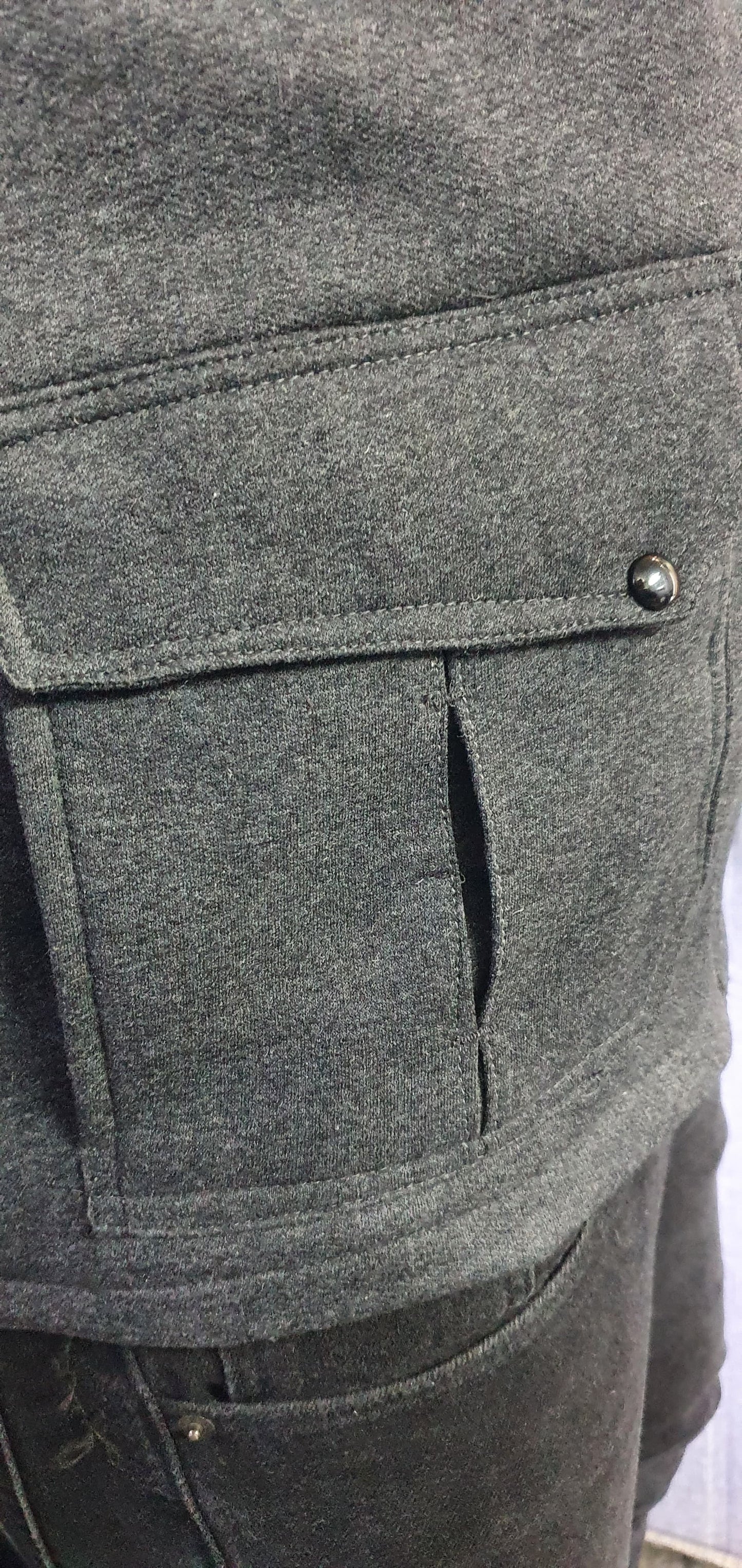 Premium Cotton Fleece Four Pocket sleeveless Jacket Melanesia Grey 14