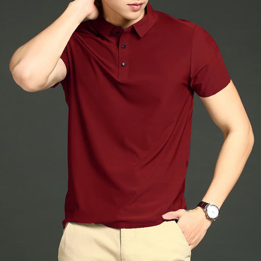 MEN'S IMPORTED RED LV  SEAMLESS4 WAY LYCRA SHIRT
