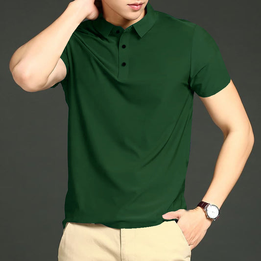 MEN'S IMPORTED  GROSSY GREEN SEAMLESS4 WAY LYCRA SHIRT