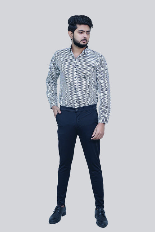 Oxen NexoLuce Men's Printed Casual Shirt Dloio-SW#019