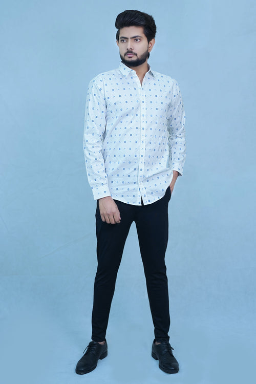 Oxen NexoLuce Men's Printed Casual Shirt Stili-OX#021