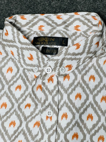 Nexoluce Men's Printed Casual Shirt Annie LOC#0063